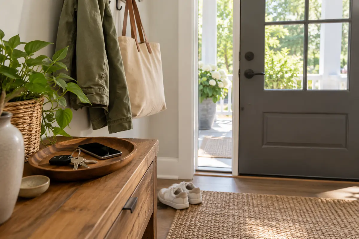 A quiet family gathering exit plan with keys, a charged phone, and a written note.